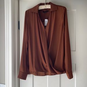 Banana Republic beautiful copper/brown blouse! New with tags! Size Small Tall